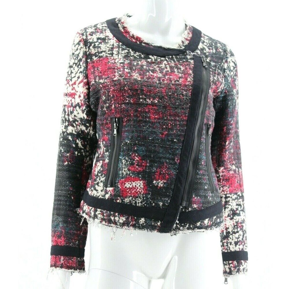 Desigual Asymmetric Zip Textured Jacket Blazer 38